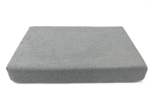 Plain Grey Memory Foam Dog Bed-0