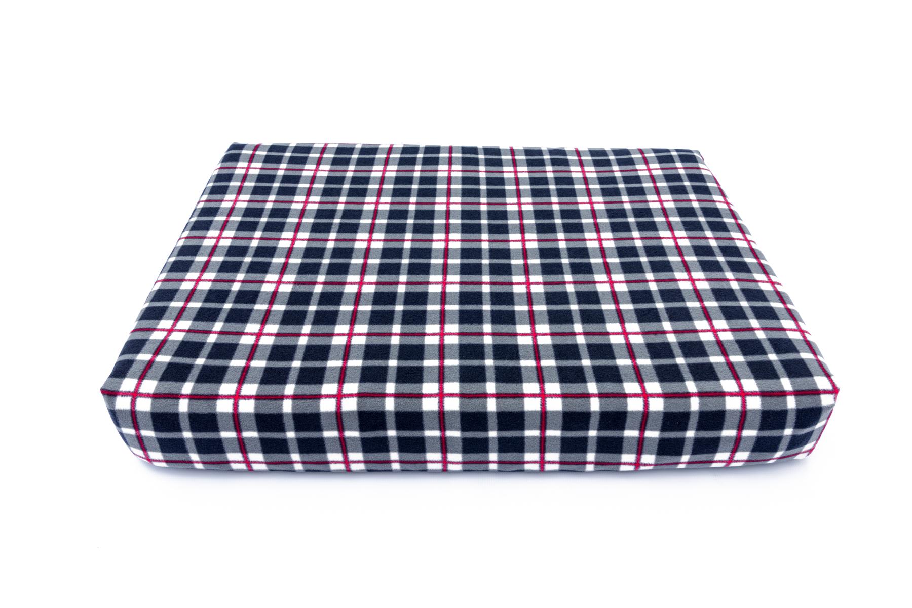 Black Red Tartan Memory Foam Dog Bed Sleepy Head Pet Beds