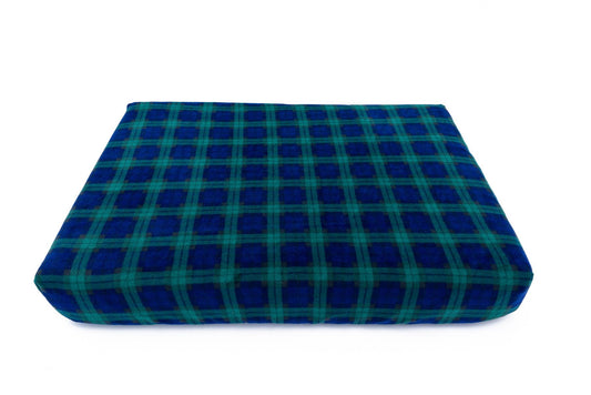 Blue and Green Tartan Memory Foam Dog Bed-0