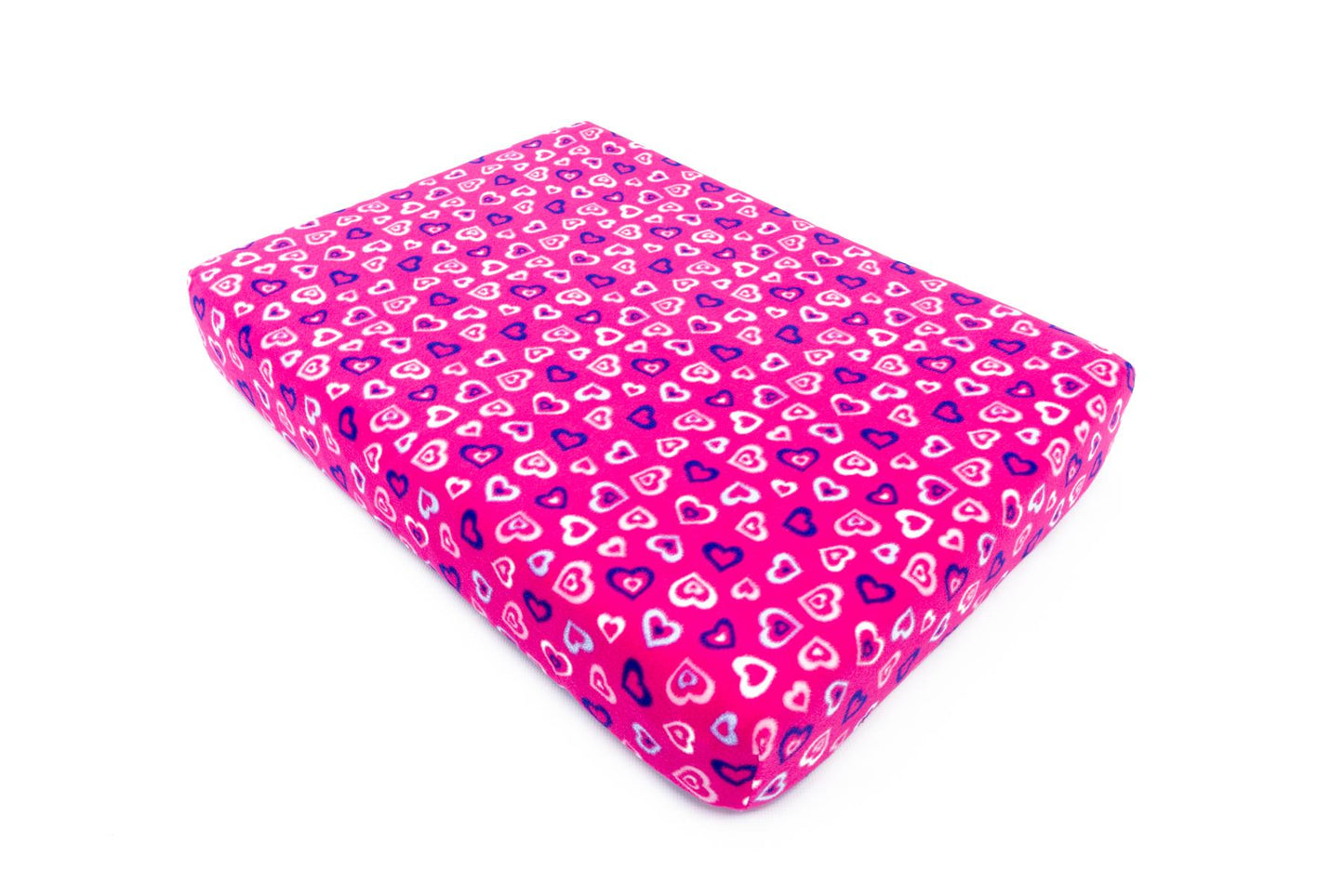 Pink Heart Memory Foam Dog Bed-1